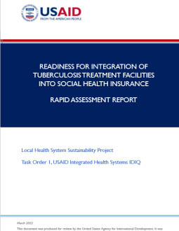 Report cover with title name and USAID logo