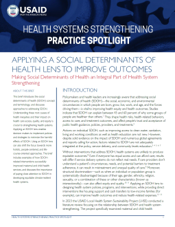 Core 27 HSS Spotlight brief SDOH