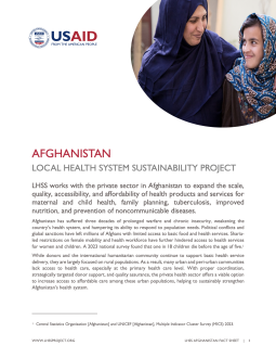 LHSS Afghanistan Factsheet Cover Photo