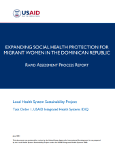 Cover of report showing title and USAID logo