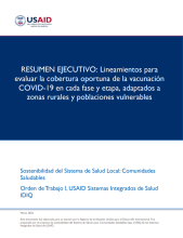 Cover of report showing title and USAID logo