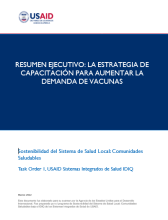 Cover of report showing Spanish title and USAID logo