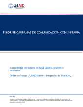 Informe campañas de comunicación comunitaria